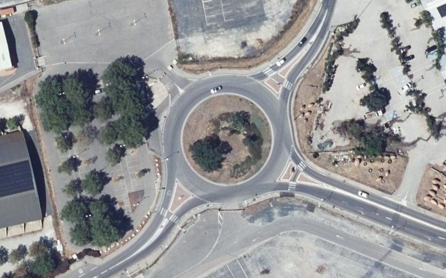 Vue aérienne du Rond-Point du Mas Donat