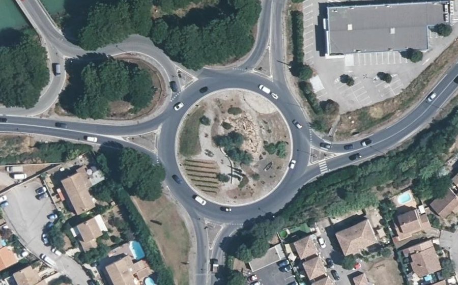 Vue aérienne du Rond-Point Willy Brandt