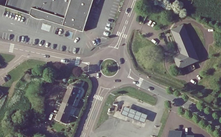 Vue aérienne du Rond-Point du Vaudon