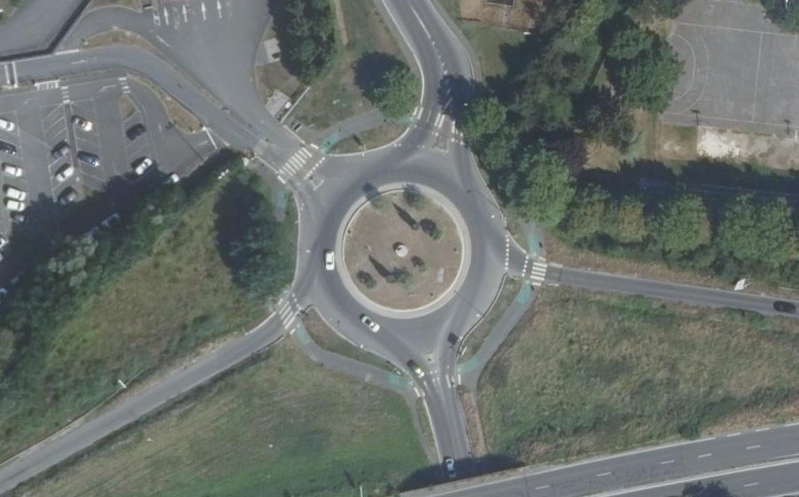 Vue aérienne du Rond-Point des Plâtres Lambert