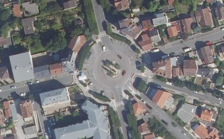 Vue aérienne de la Place de la République