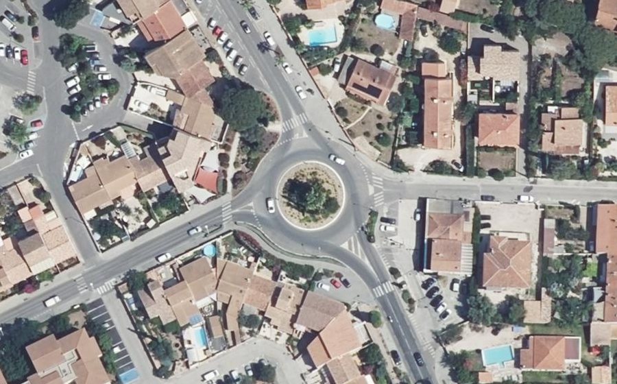 Vue aérienne du Rond-Point du Général de Gaulle
