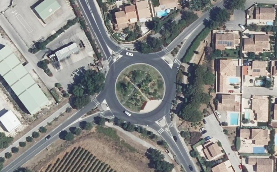 Vue aérienne du Rond-Point la Garenne