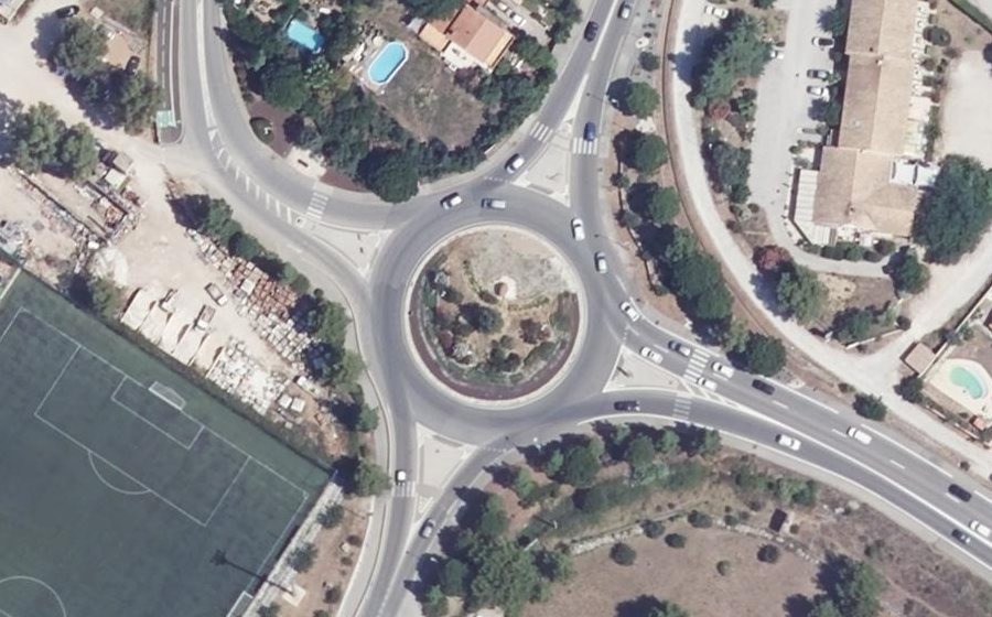 Vue aérienne du Rond-Point Bir-Hakeim