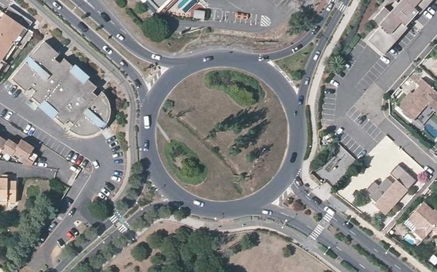 Vue aérienne du Rond-Point Charles Miquel