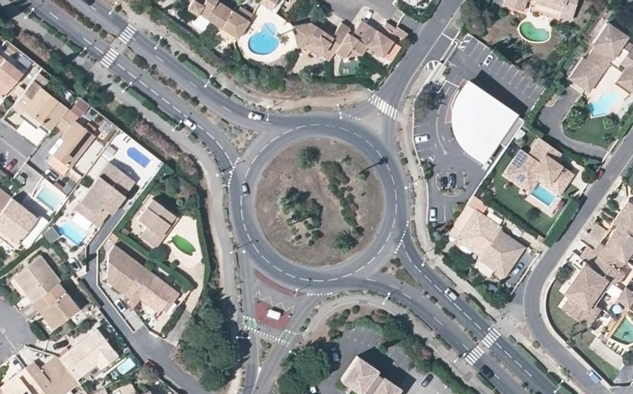Vue aérienne du Rond-Point de l'Europe