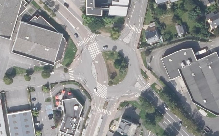 Vue aérienne du Rond-Point du Bourgneuf
