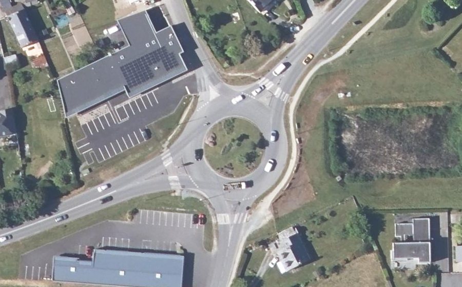 Vue aérienne du Giratoire de la Patenais