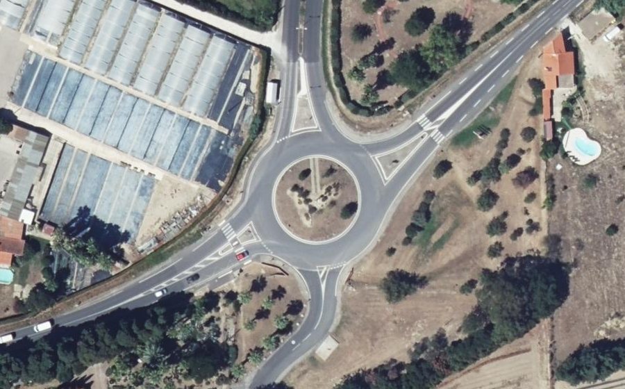 Vue aérienne du Rond-Point du Mas Taillant