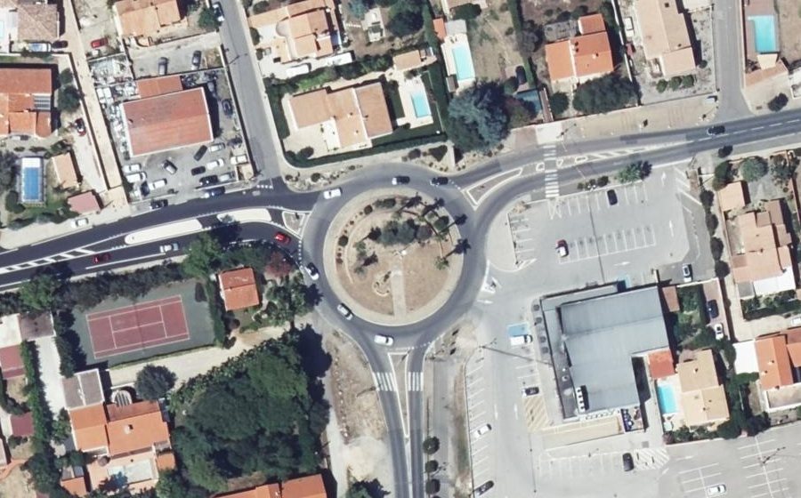 Vue aérienne du Rond-Point du Haut-Vernet