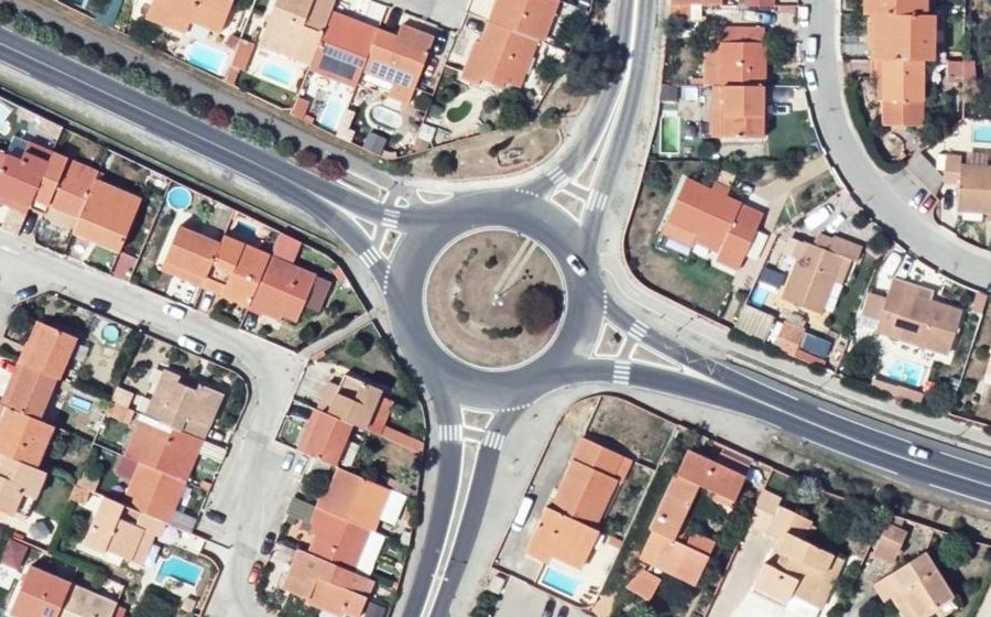 Vue aérienne du Rond-Point du Canigou