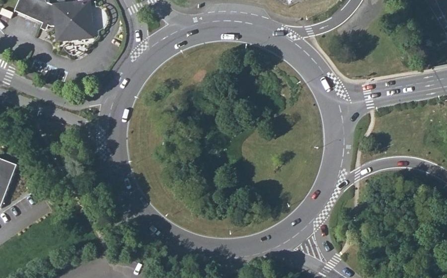 Vue aérienne du Rond-Point de l'Europe