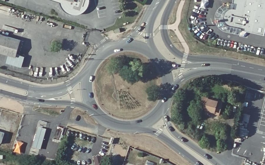 Vue aérienne du Rond-Point de l'Allier