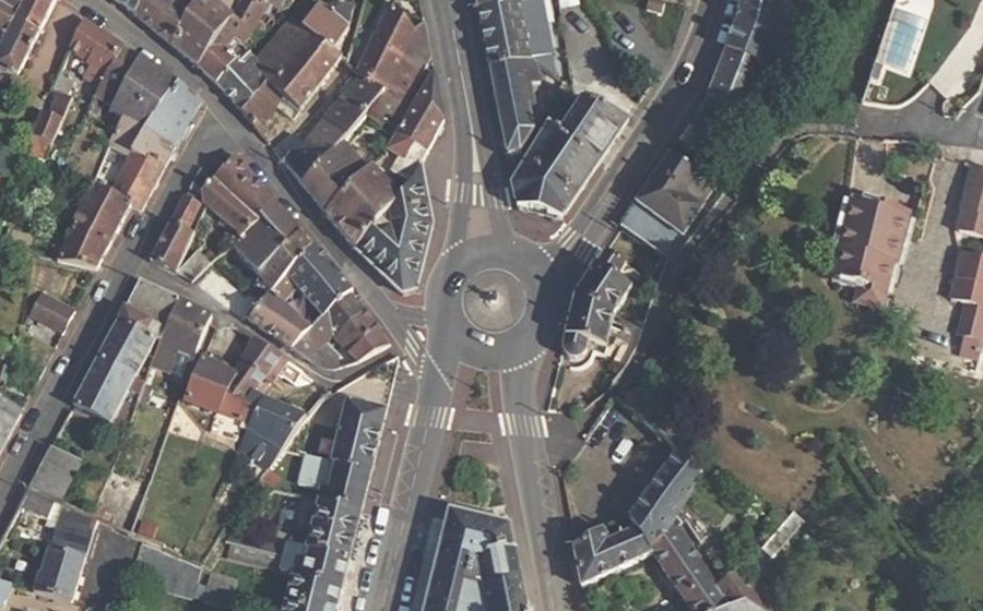 Vue aérienne du Rue de Paris