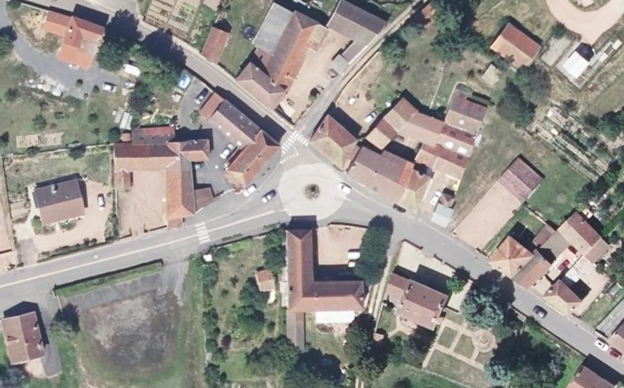 Vue aérienne du Rond-Point des Meuniers