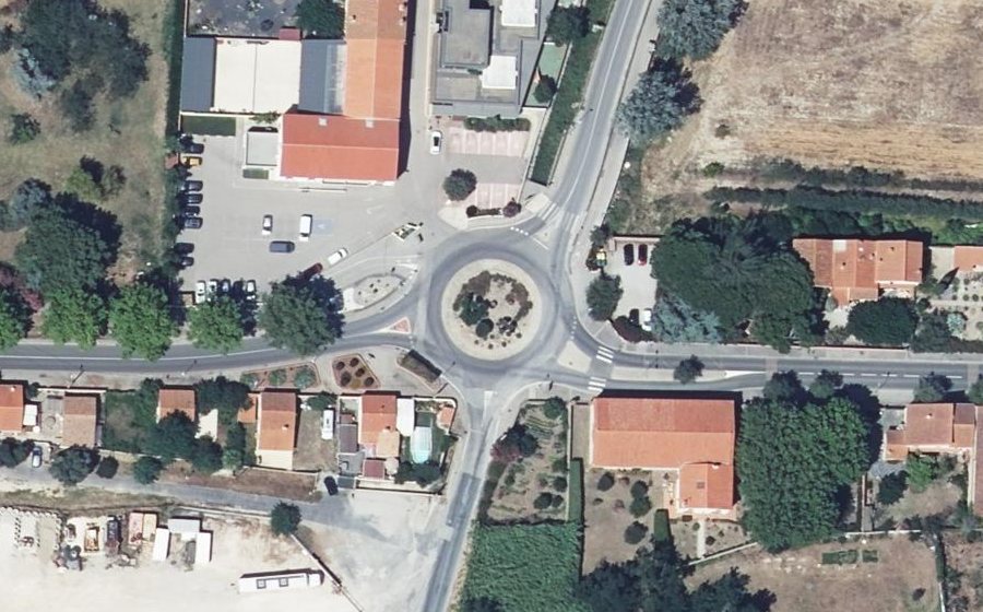 Vue aérienne du Rond-Point Lucie Aubrac