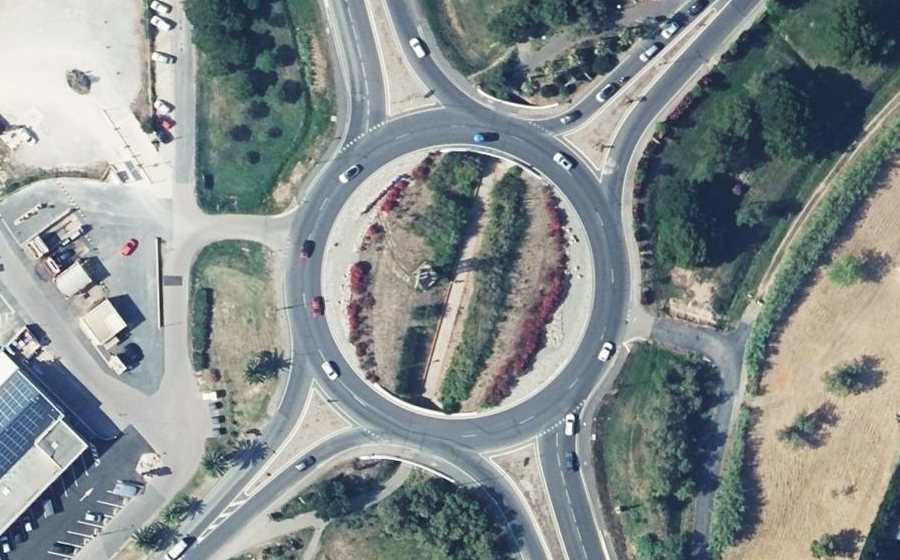 Vue aérienne du Rond-Point Charles de Gaulle