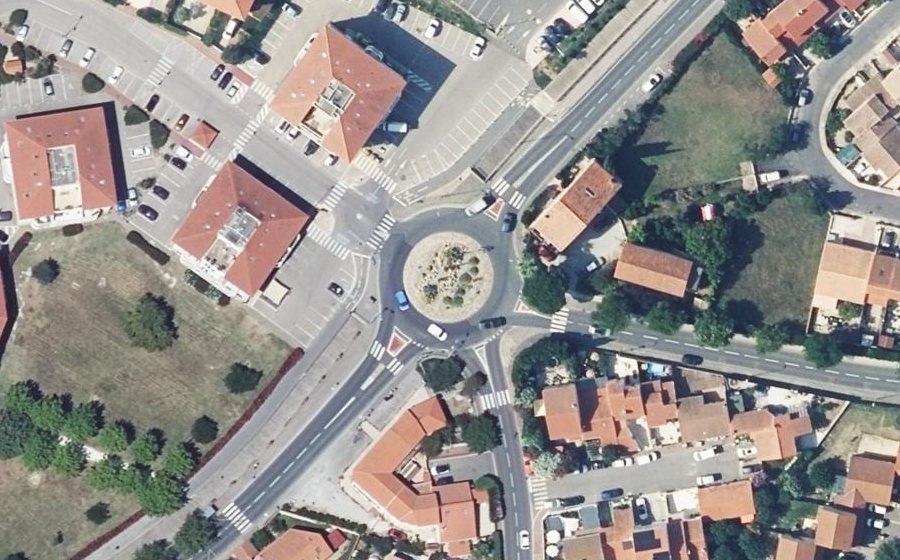 Vue aérienne du Rond-Point du Souvenir Français