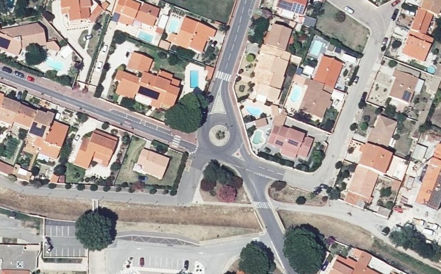 Vue aérienne du Rond-point Clara Shumann