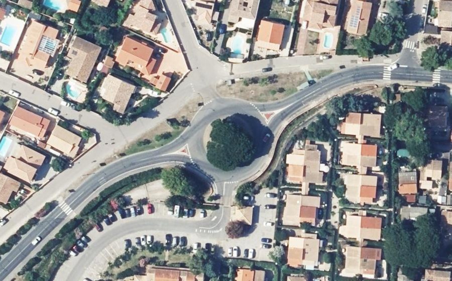 Vue aérienne du Rond-Point des Aloès