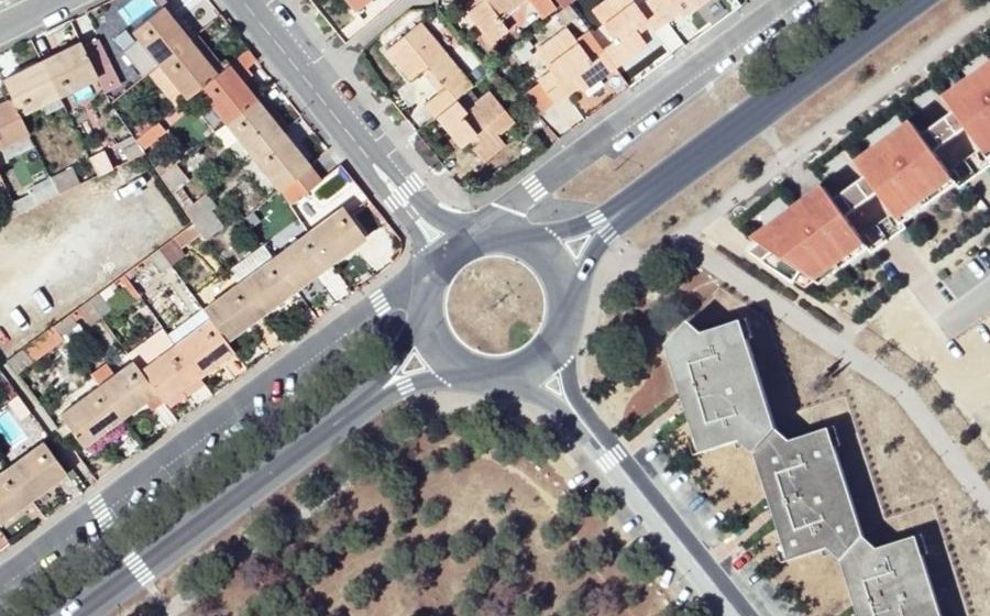 Vue aérienne du Rond-Point du Camp du Roi