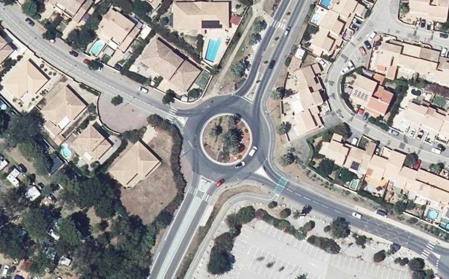 Vue aérienne du Rond-Point de la Légion d'Honneur