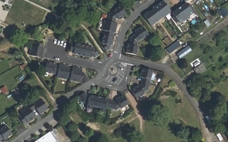 Vue aérienne du Rue du Pré des Grilles
