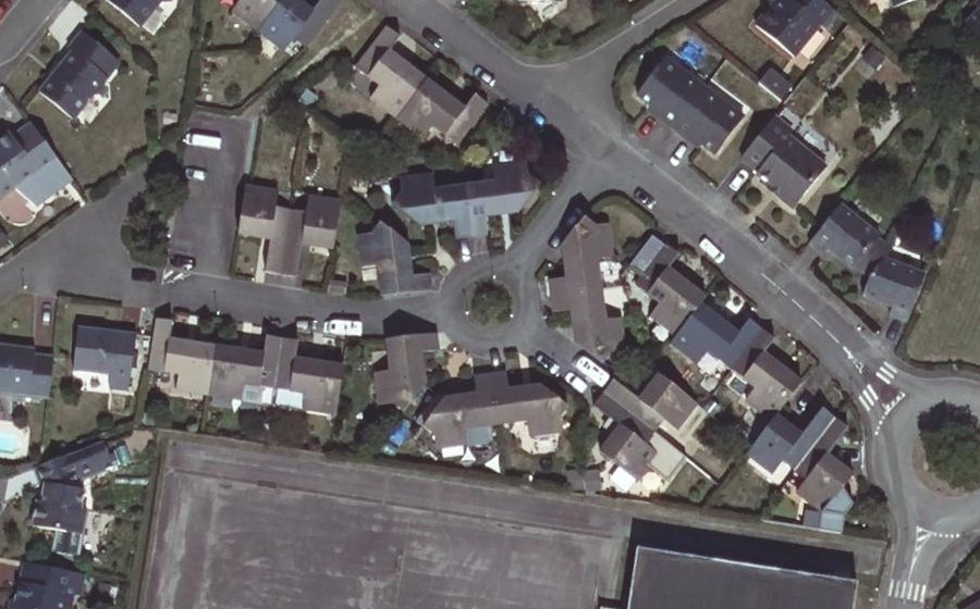 Vue aérienne du Rue Auguste de Villiers de l'Isle Adam