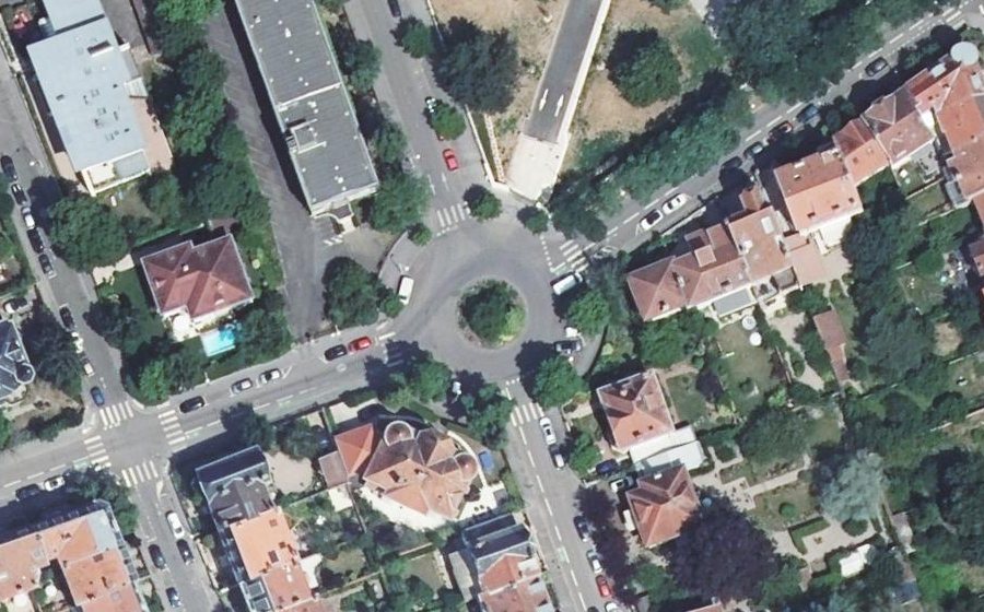 Vue aérienne du Rond-Point Marguerite de Lorraine