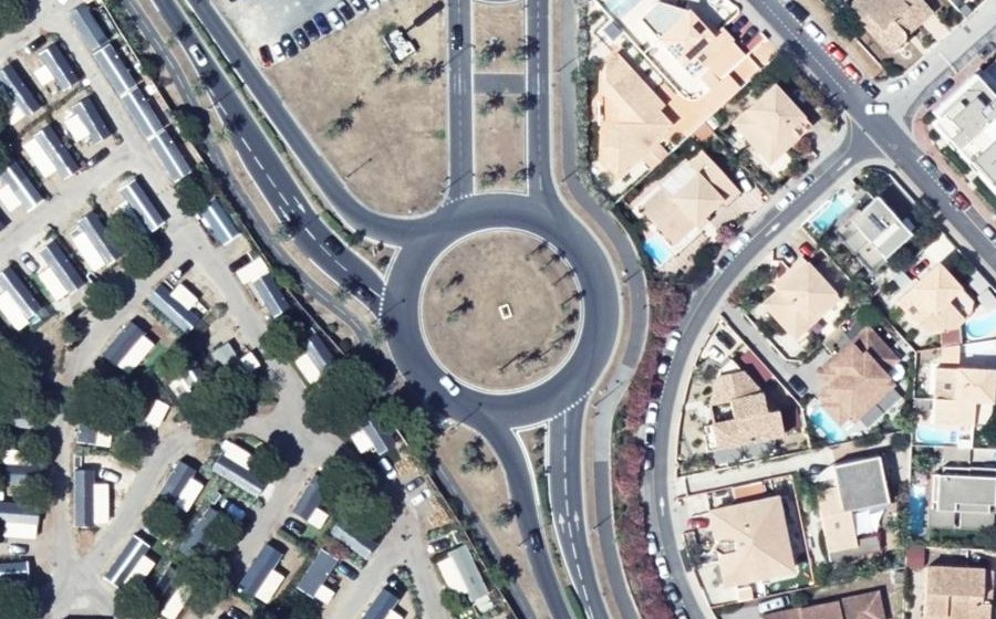 Vue aérienne du Rond-Point du Lido