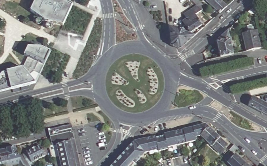 Vue aérienne du Rond-Point Médicis