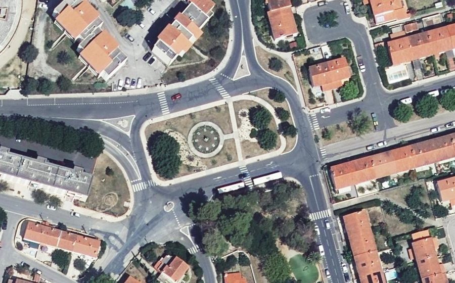 Vue aérienne du Place de la Résistance