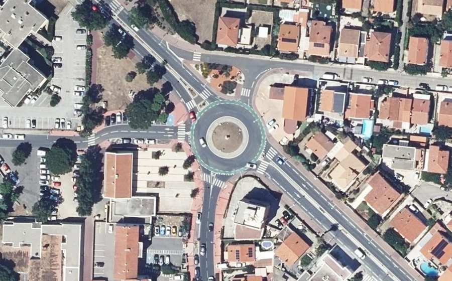 Vue aérienne du Rond-Point des Donneurs de Sang Bénévoles