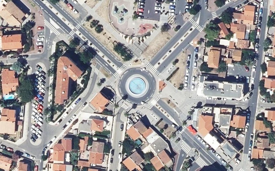 Vue aérienne du Rond-Point Catalogne