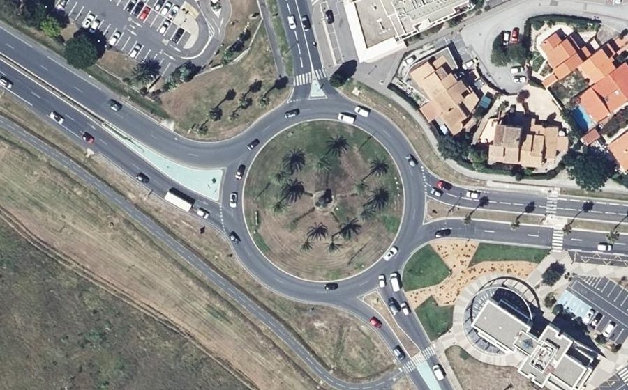 Vue aérienne du Rond-Point de l'Esparrou