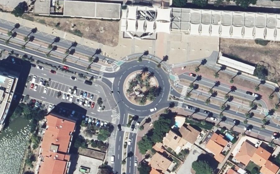 Vue aérienne du Rond-Point de la Résistance