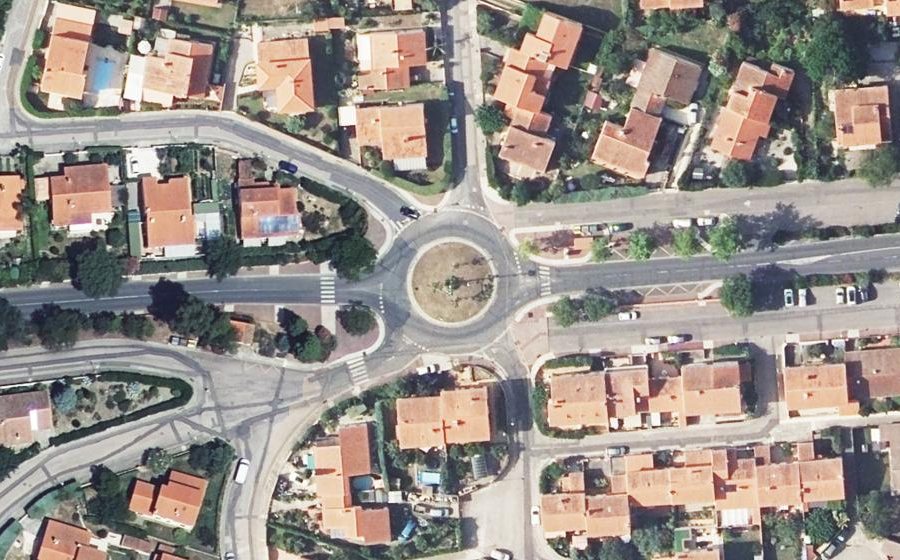 Vue aérienne du Rond-Point de la Médaille Militaire
