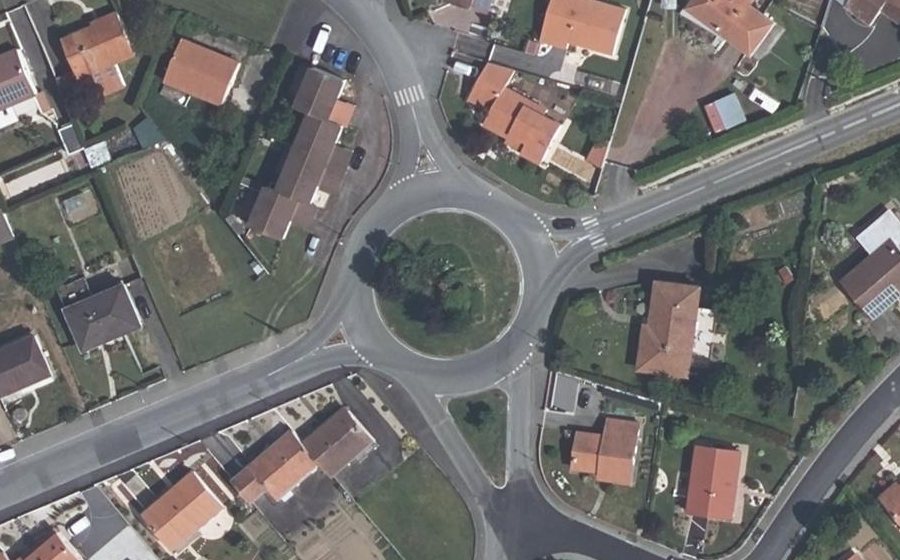 Vue aérienne du Rond-Point de Coppet