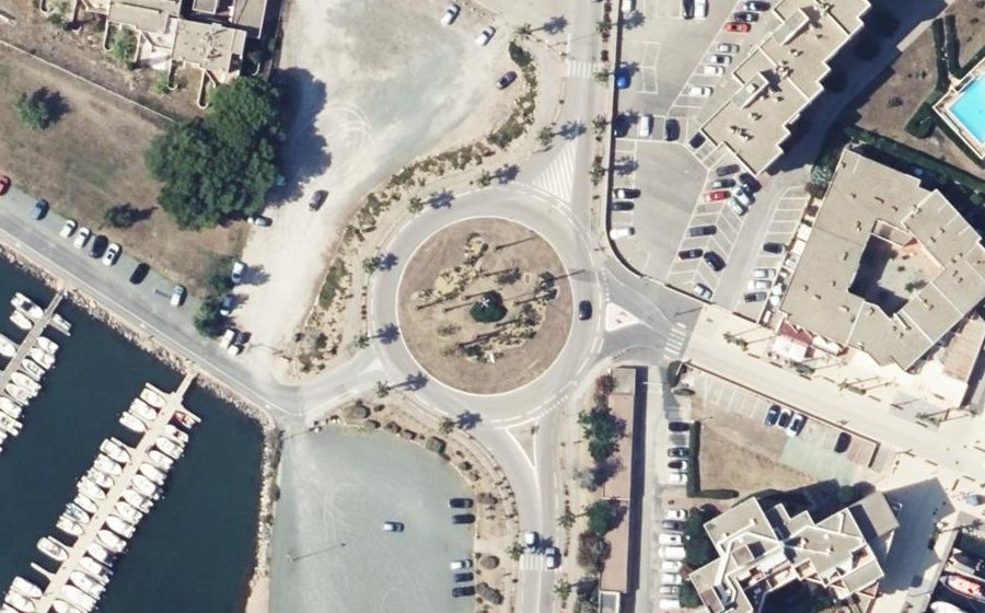 Vue aérienne du Rond-Point de l'Appel du 18 Juin 40
