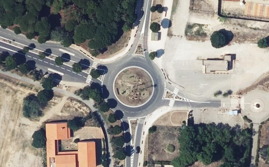 Vue aérienne du Rond-Point Mendes France
