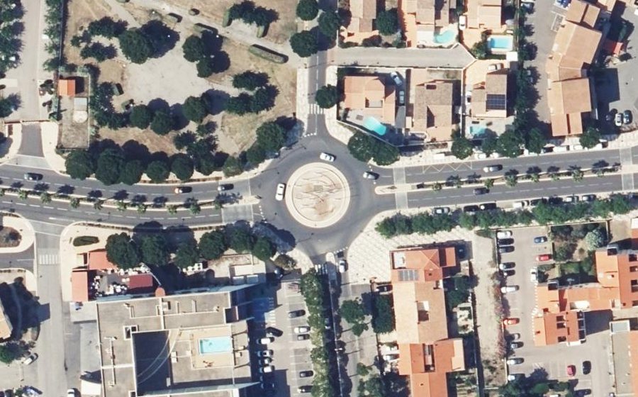 Vue aérienne du Rond-Point de la Méditerranée