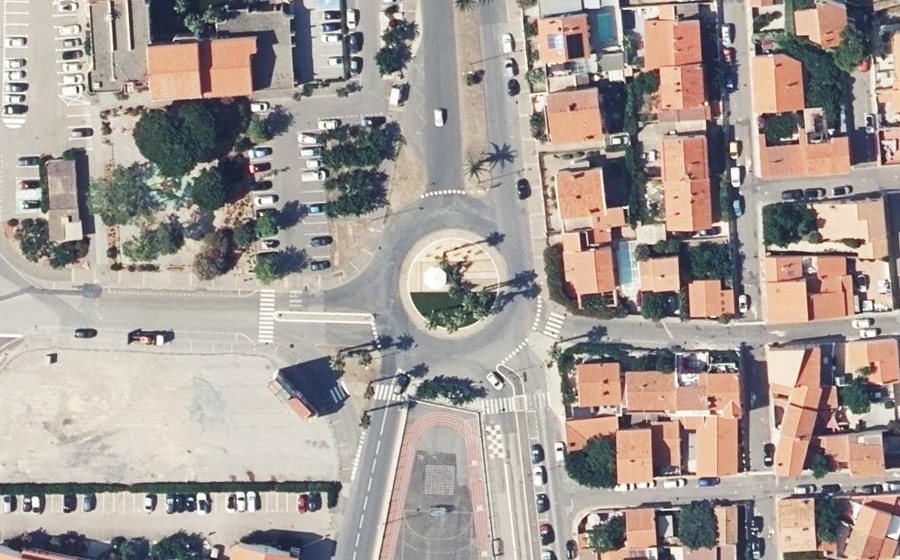 Vue aérienne du Rond-Point du Souvenir Français