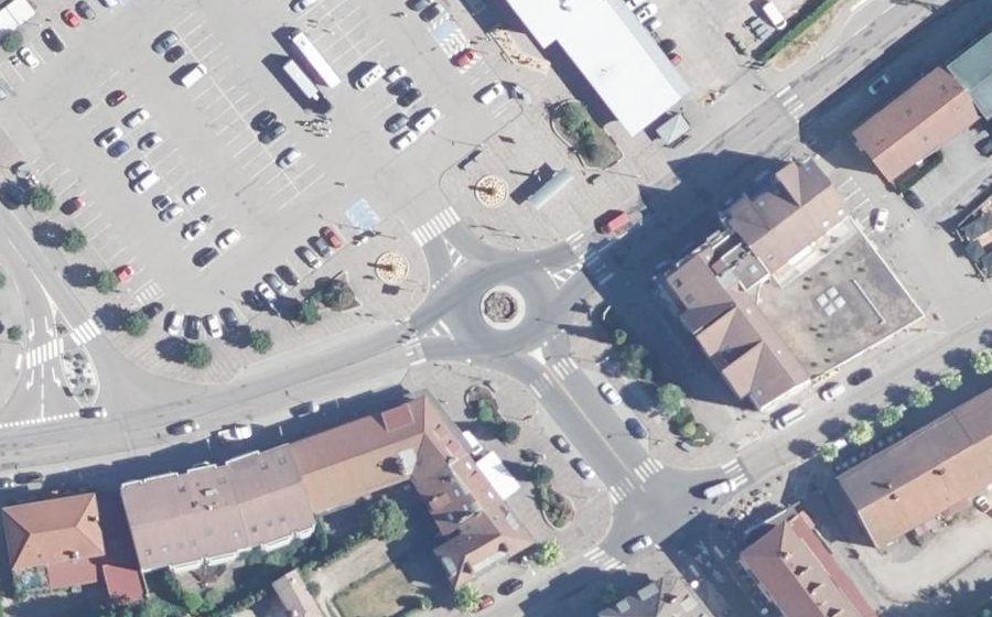 Vue aérienne du Boulevard d'Alsace