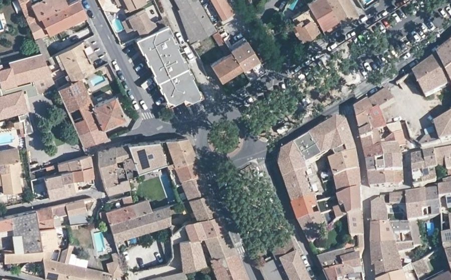 Vue aérienne du Rond-Point Louis Vergne