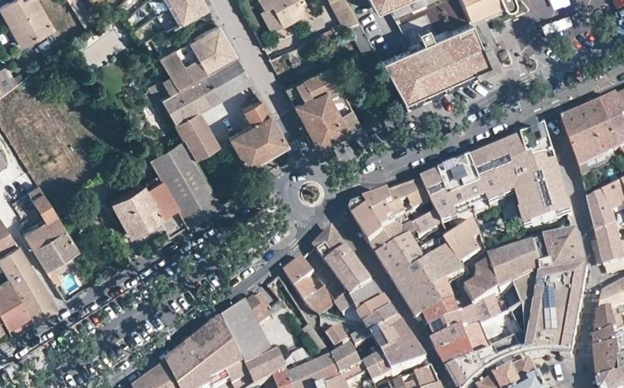 Vue aérienne du Rond-Point de Boves
