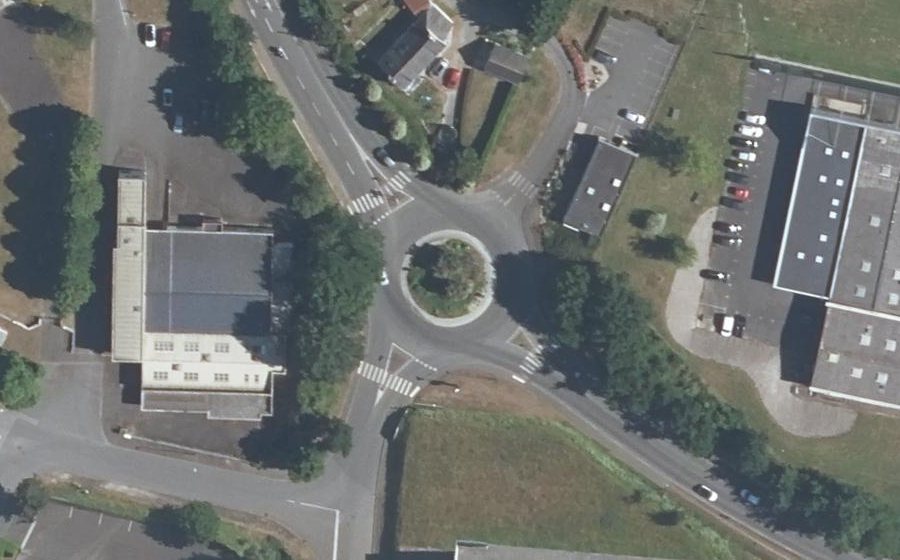 Vue aérienne du Rond-Point de la Bourdinière