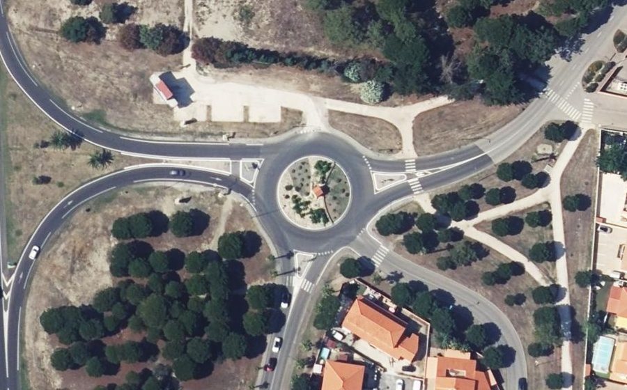 Vue aérienne du Rond-Point du Mas de l'Ille