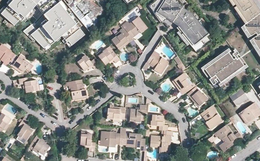Vue aérienne du Rue de la Calèche