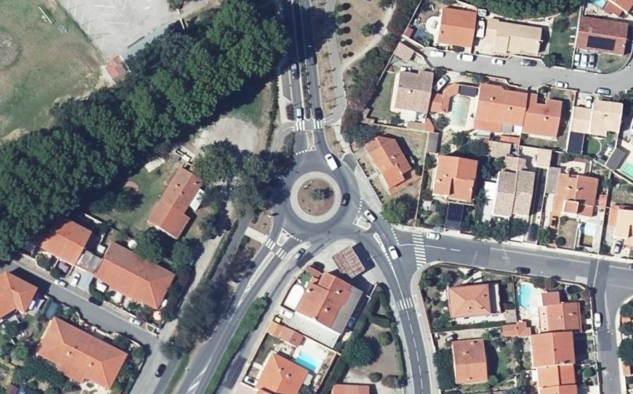 Vue aérienne du Rond-Point des Donneurs de Sang