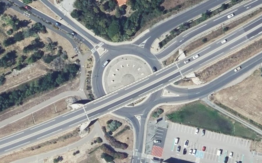 Vue aérienne du Rond-Point du Mas Gaffard